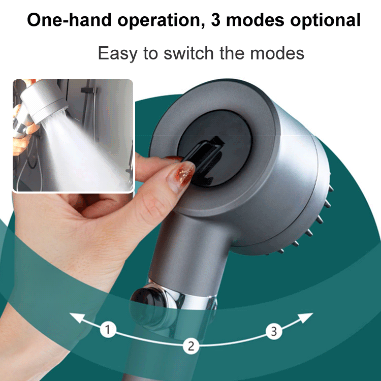 Multifunctional shower head with one-touch control and German massage function