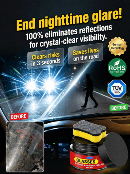 【Limited-time Buy 1 Get 1 Free】Automotive Glass Polishing Scratch Repair Paste，Easily repair various glass scratches and cracks!