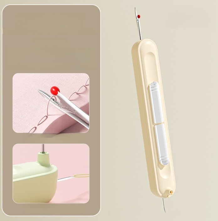 2-in-1 needle threader and seam ripper