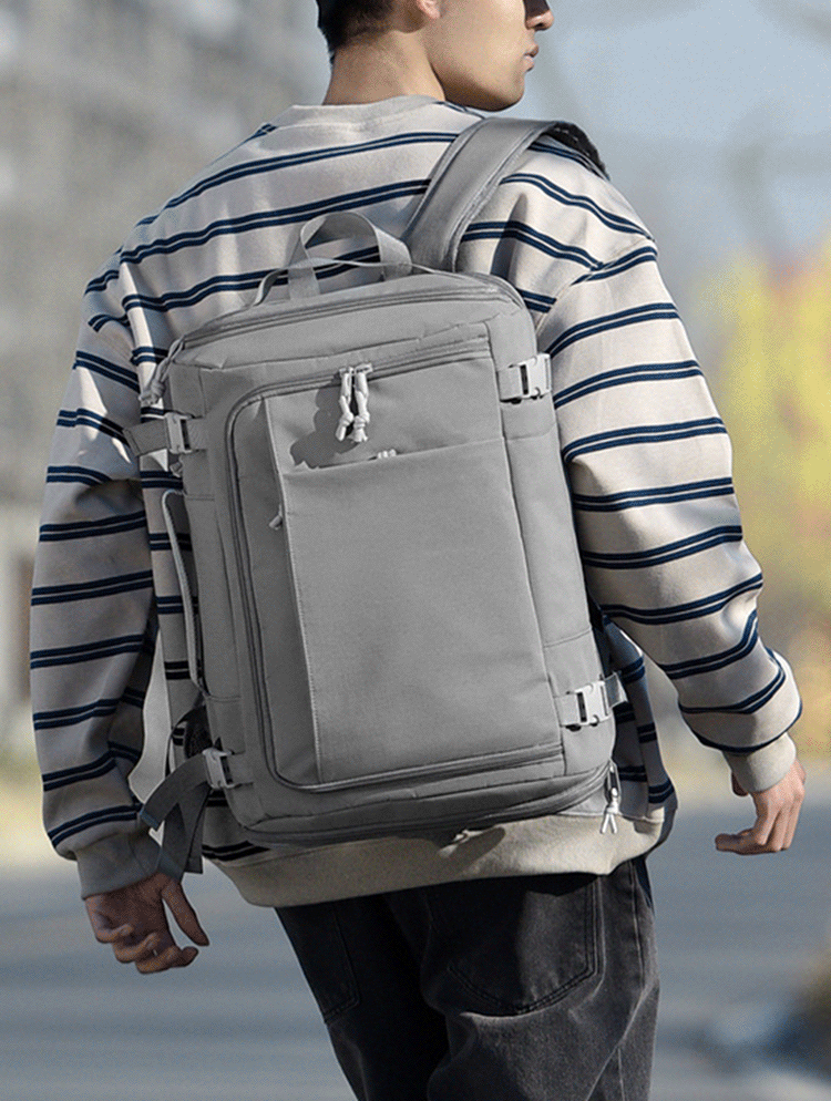 [Hold the whole world] Box-style large-capacity luggage backpack【That's equivalent to the capacity of a 20-inch rolling suitcase!】