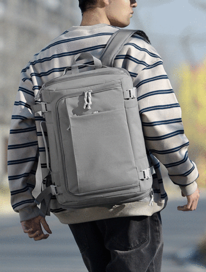 [Hold the whole world] Box-style large-capacity luggage backpack【That's equivalent to the capacity of a 20-inch rolling suitcase!】