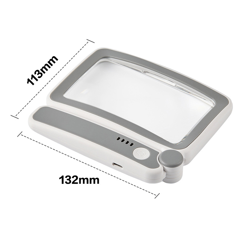 [See the world clearly anytime, anywhere] Handheld folding 4x high-definition LED magnifying glass