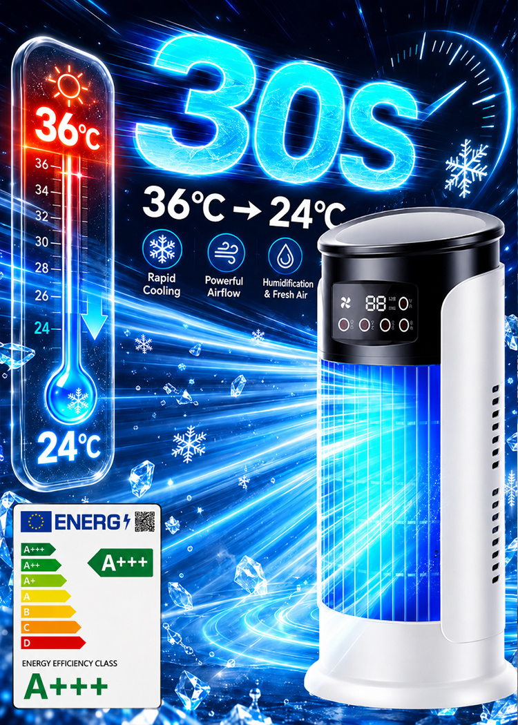 【2026 European and American Hot Selling Product】One-Second Instant Chill Home Air Conditioner【Place it wherever it's hot!】