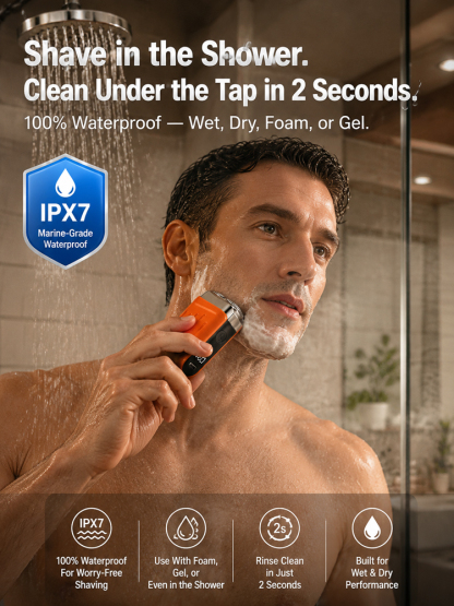 【This best-selling razor online is designed specifically for people in Europe and America!】The new generation dual-head pocket shaver，Instant shaving, haircutting, and hair removal in just 1 second! Suitable for the whole family!
