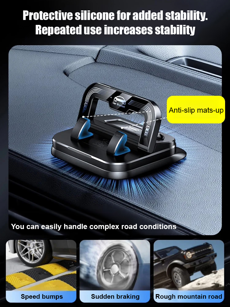 [Shake and won't fall off] Suction cup dashboard parking sign phone holder