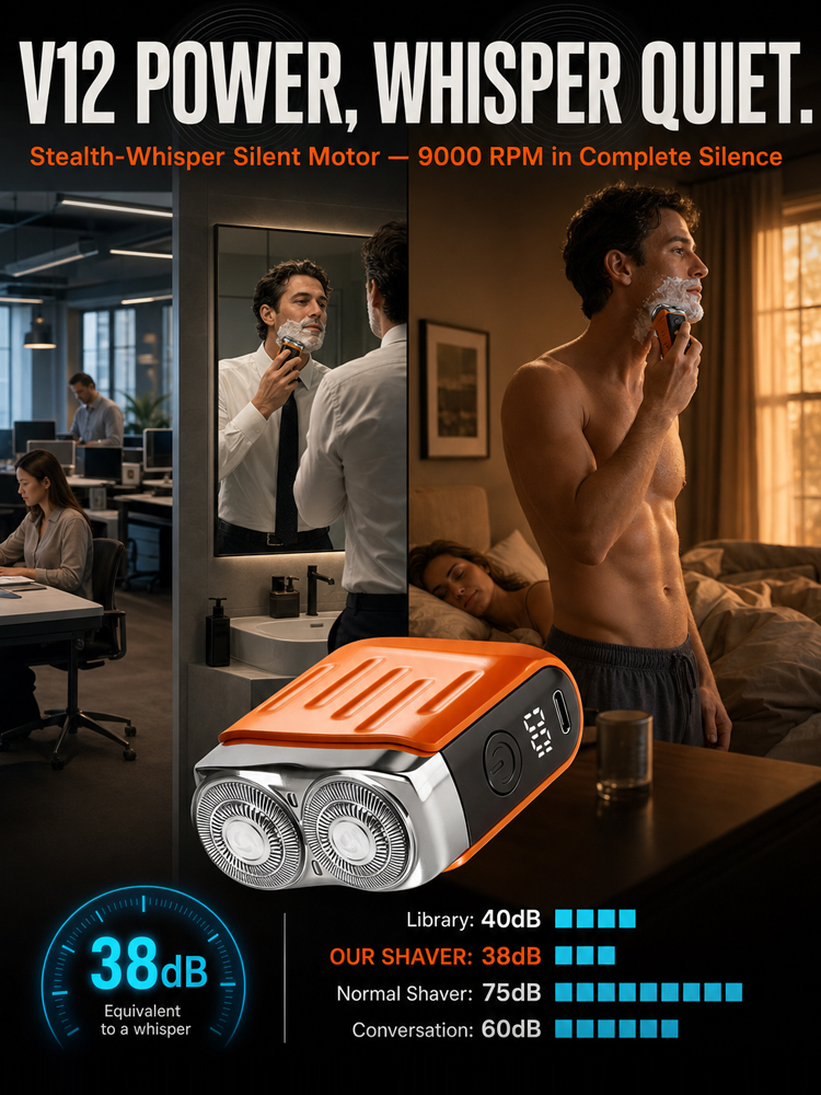 【This best-selling razor online is designed specifically for people in Europe and America!】The new generation dual-head pocket shaver，Instant shaving, haircutting, and hair removal in just 1 second! Suitable for the whole family!