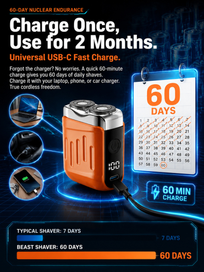 【This best-selling razor online is designed specifically for people in Europe and America!】The new generation dual-head pocket shaver，Instant shaving, haircutting, and hair removal in just 1 second! Suitable for the whole family!