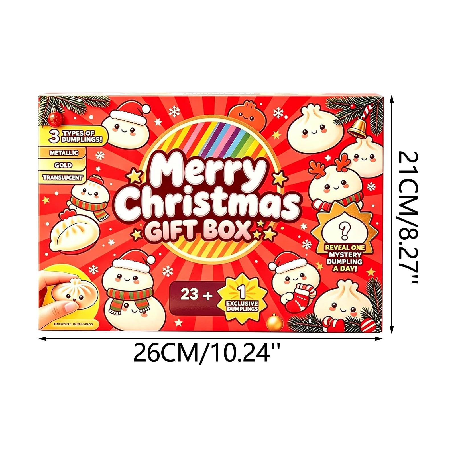 🎅🎁2026 Christmas Squishy Advent Calendar - 24 Days Dumpling Squishies Toys