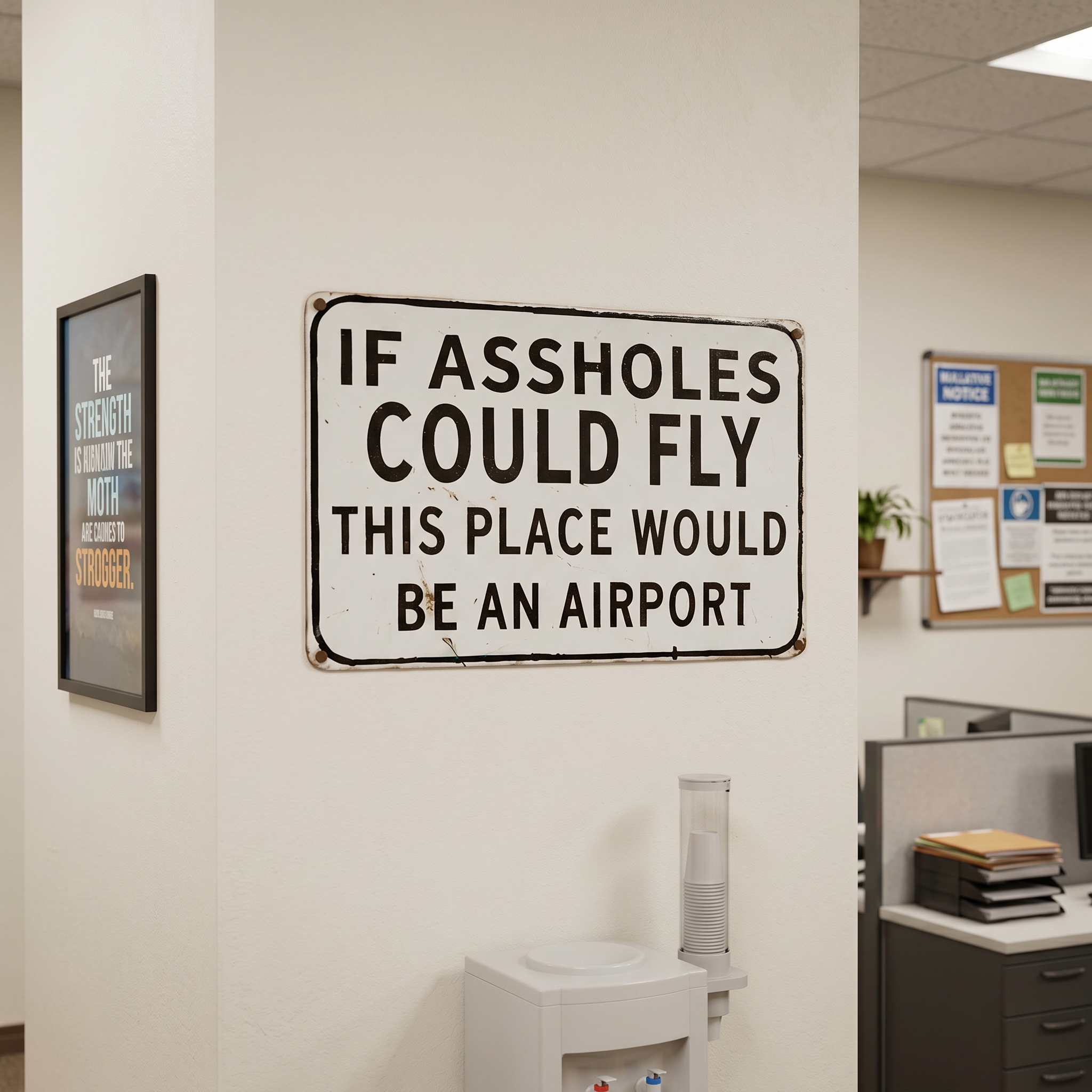 Funny "If Assholes Could Fly" Vintage Metal Sign – Hilarious Man Cave Wall Decor ✈️😂