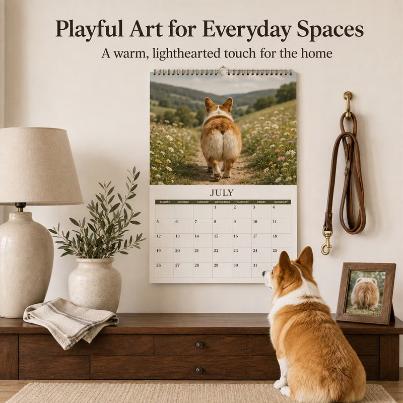 ⏰⏰【Last Day Buy 1 Get 1 Free】 🐾📅2027 Funny Animal Butt Wall Calendar – Humorous Decor, Lovely Gift Idea