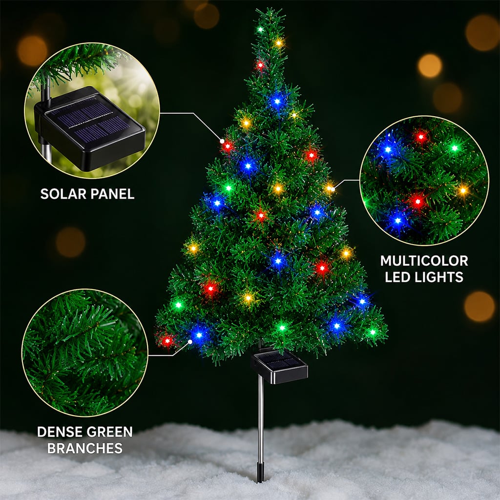 🎄Solar Christmas Trees Lights Outdoor Decoration Waterproof【🎁Two free shipping items】