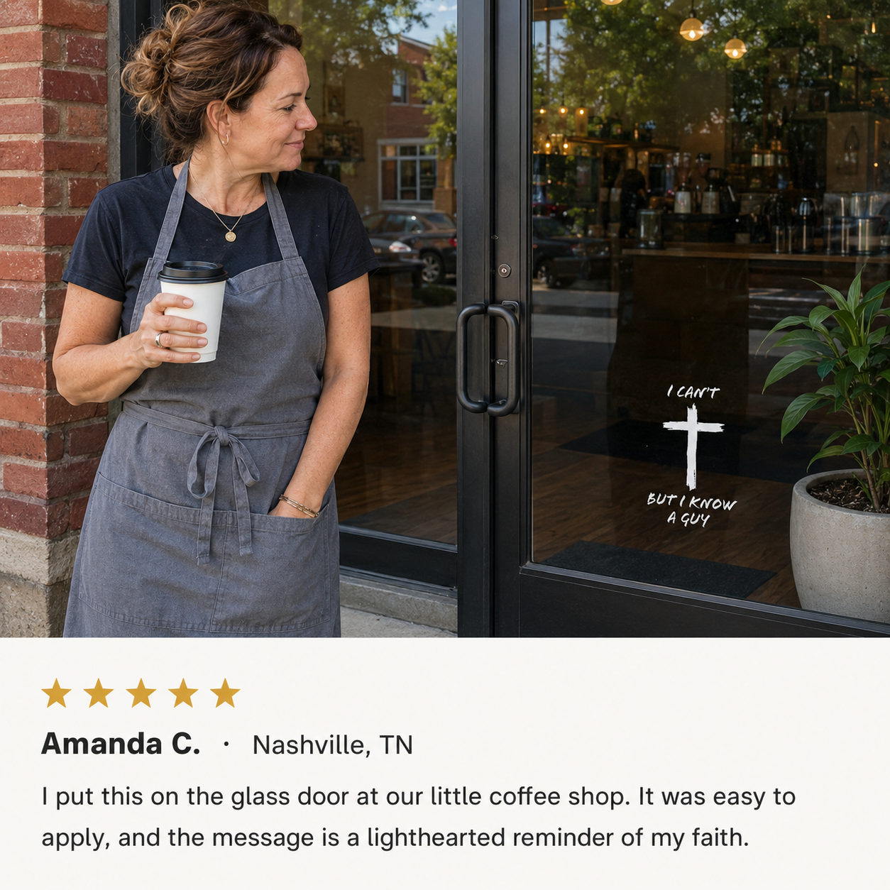 Customer review of the Christian decal