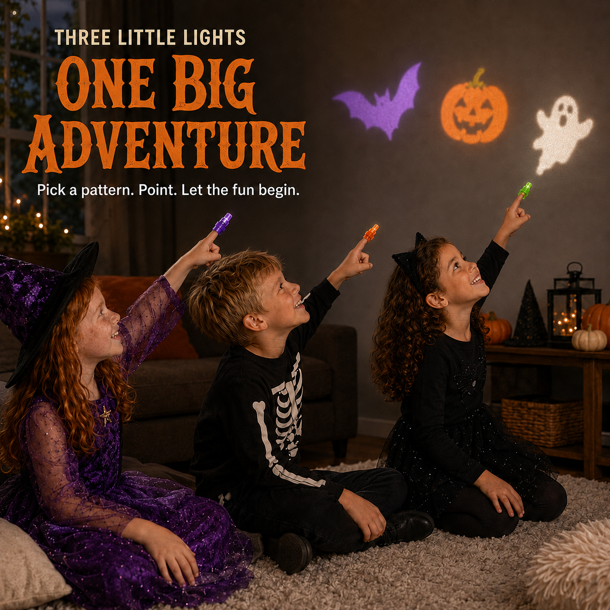 🎃 Halloween Finger Projector Lights – Mini Pattern Projector