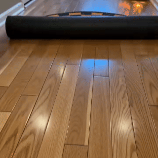 Candy Corn Abyss mat unrolling