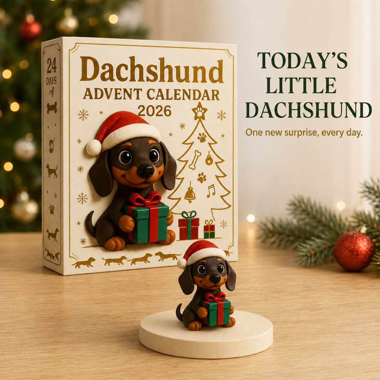 A newly revealed dachshund character ready to display