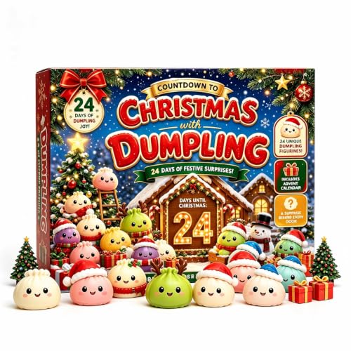 🎅🎁2026 Christmas Squishy Advent Calendar - 24 Days Dumpling Squishies Toys