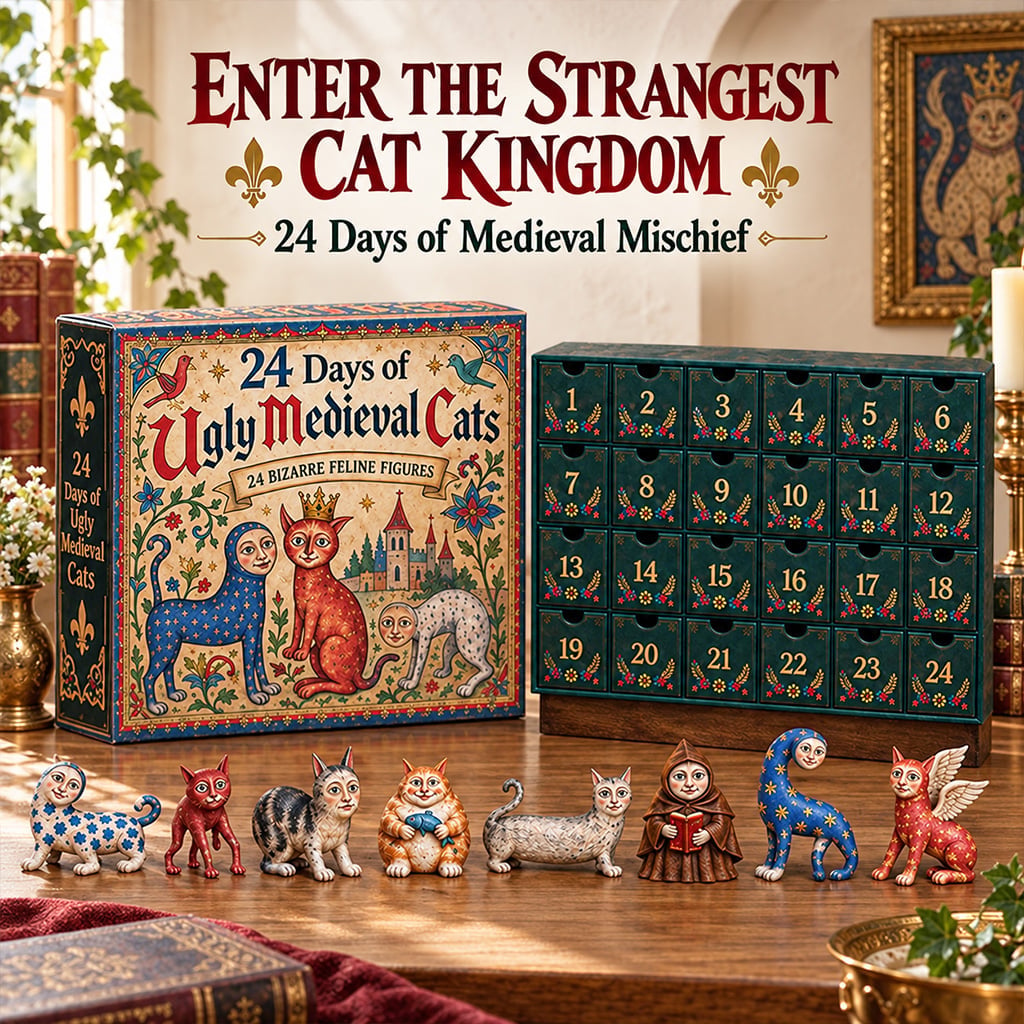 🐱24 Days of Ugly Medieval Cats - Hilariously Weird Cat Advent Calendar 2026🎉