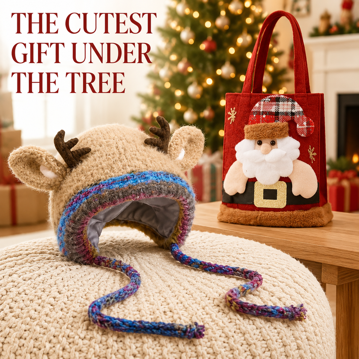 🫎✨Original design Festive Christmas Antler Hat