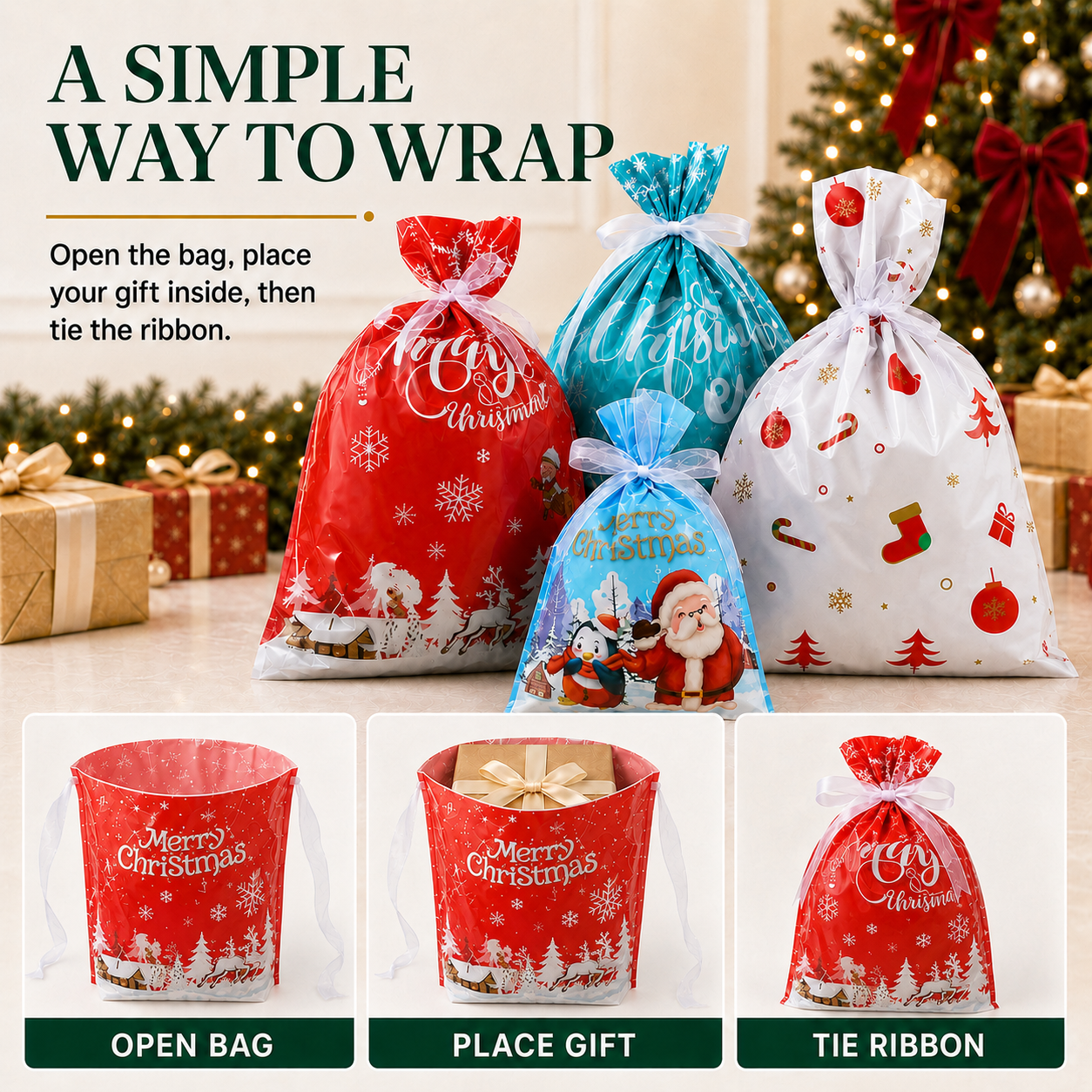 🎅✨Christmas gift packaging bags【🎁Limited 50% discount】