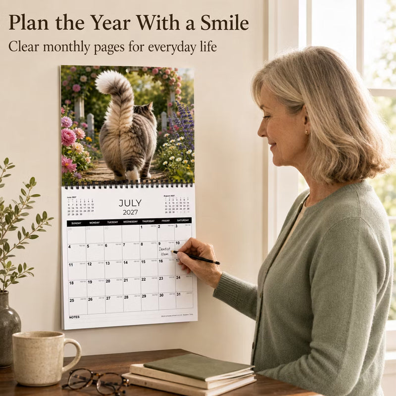 ⏰⏰【Last Day Buy 1 Get 1 Free】 🐾📅2027 Funny Animal Butt Wall Calendar – Humorous Decor, Lovely Gift Idea