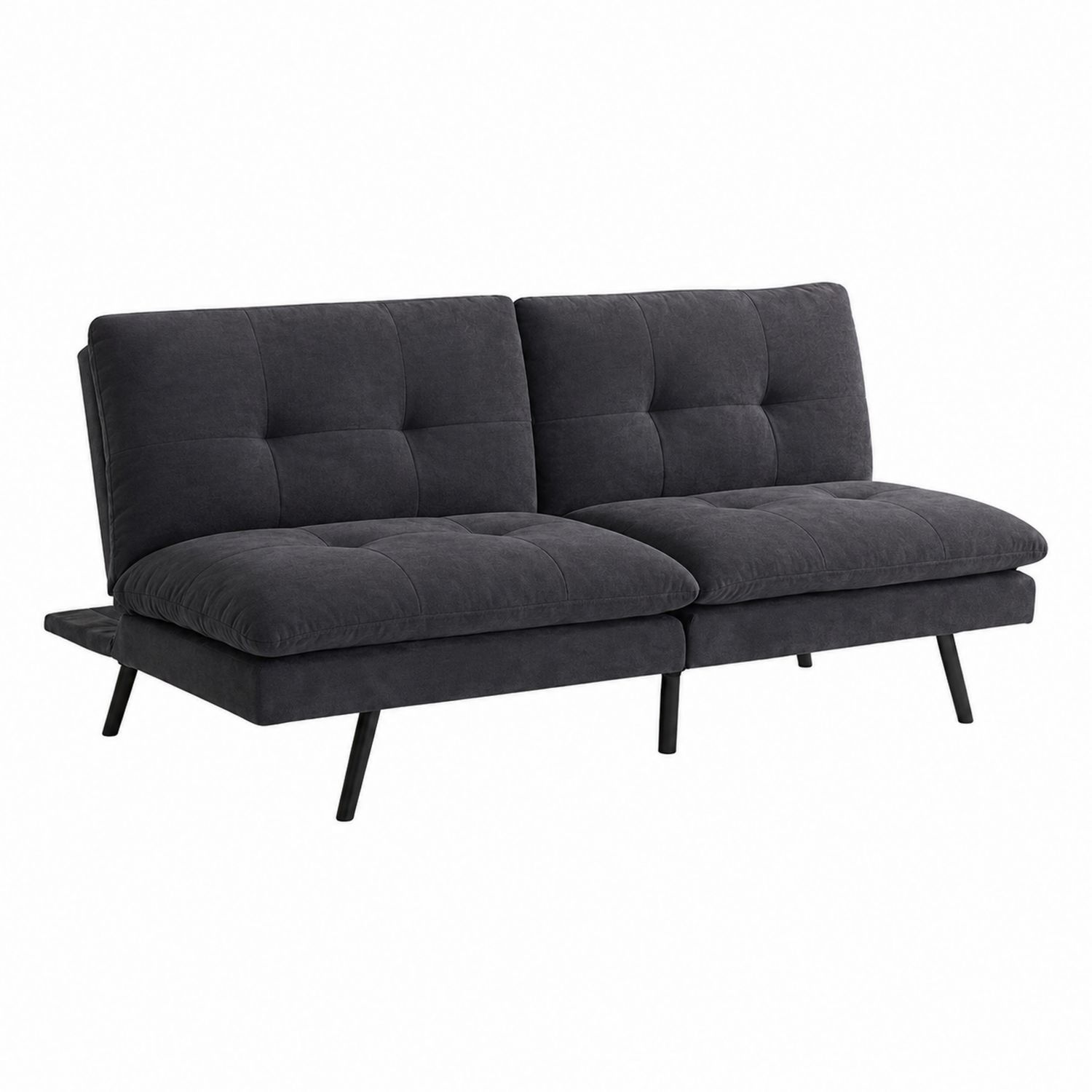 Sofa rozkładana 3-osobowa antracytowa 200 cm