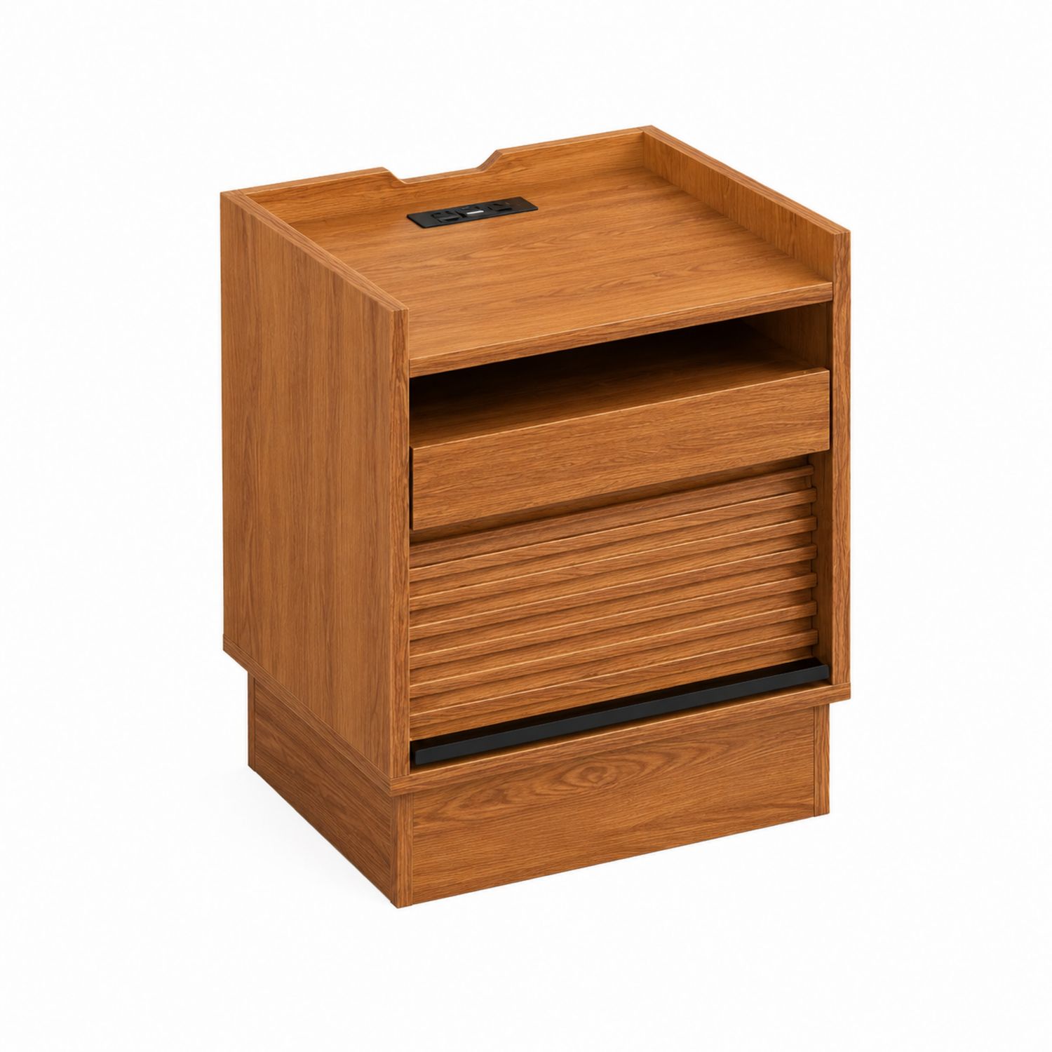 Stolik nocny z drewna z szufladą i półką 45cm x 35cm x 60cm