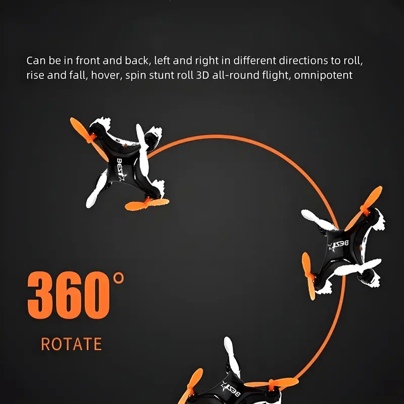 Top Christmas Gift 2025 🎅 All-Ages Mini Drone with Easy Stunt Flights & 360° Tricks - Perfect Beginner-Friendly Flyer!
