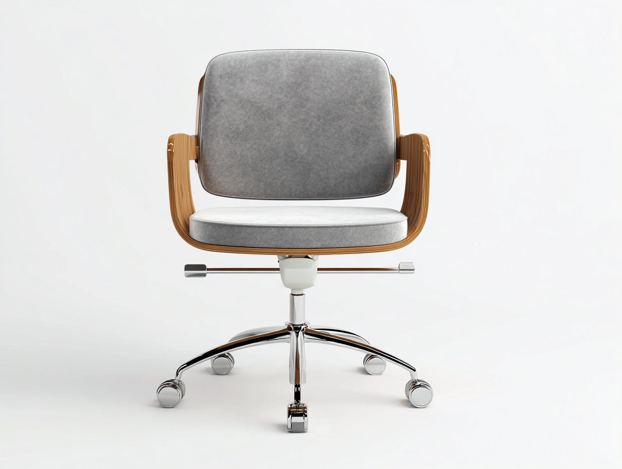 Silla-de-oficina-tela-y-madera-62x62x92 cm-gris-claro-uso oficina-diseño moderno-Rarihanest