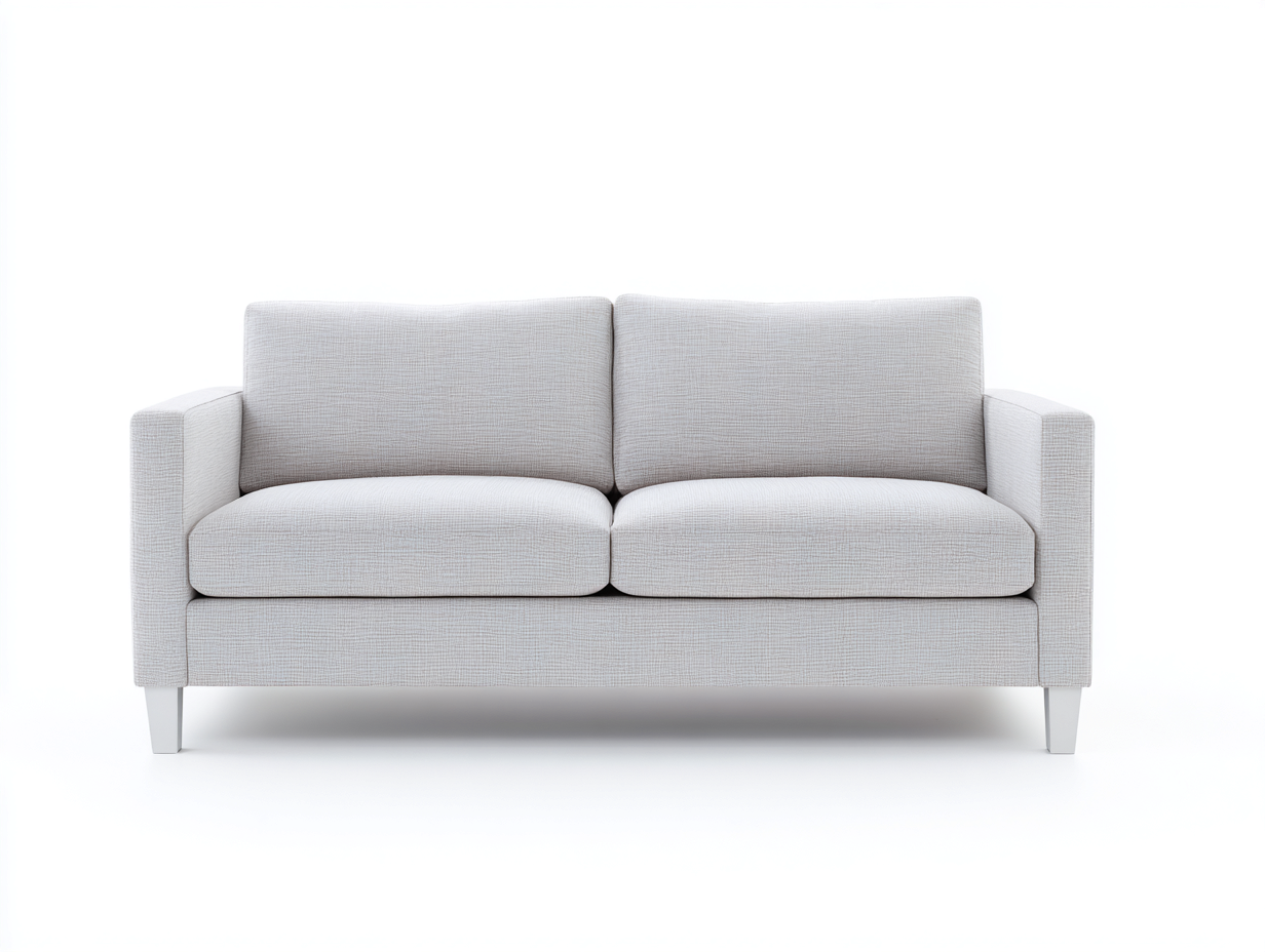 Sofá de 2 plazas - tela acolchada 160x85x85 cm - color gris claro - diseño moderno y confortable para interior-Rarihanest