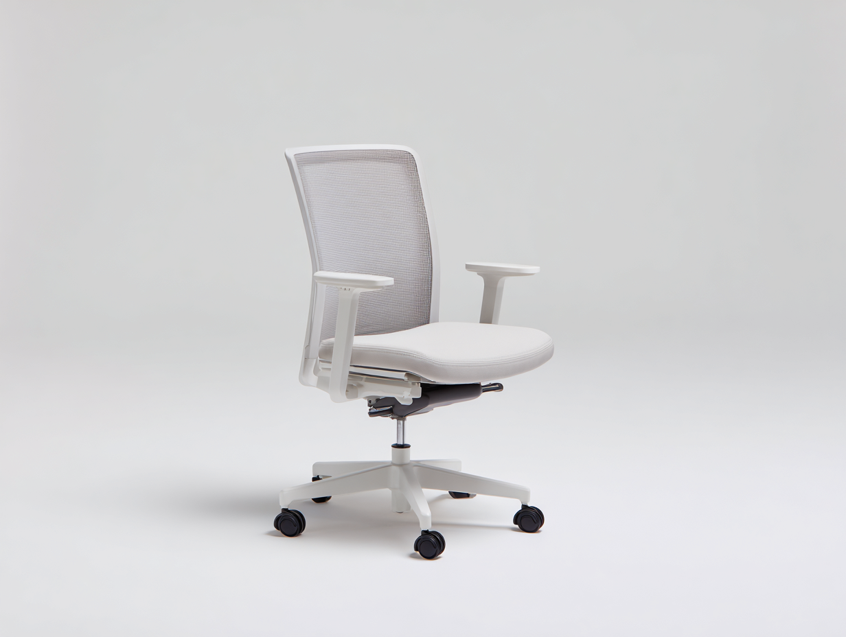 Silla-de-oficina-tela-y-malla-60x60x98 cm-blanco-uso oficina-diseño ergonómico moderno-Rarihanest