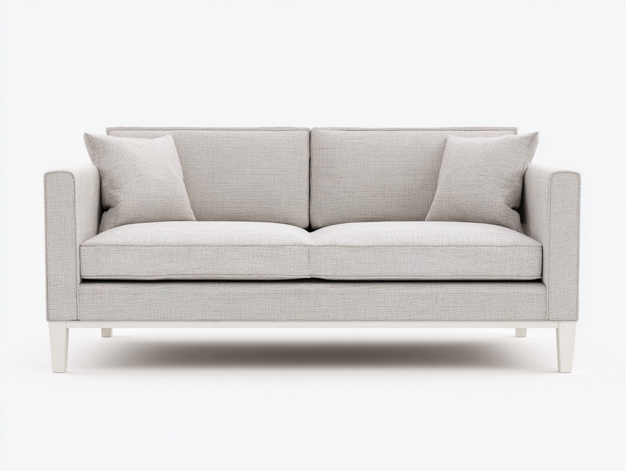 Sofá de 2 plazas - tela acolchada 170x85x85 cm - color beige claro - diseño moderno y elegante para interior-Rarihanest