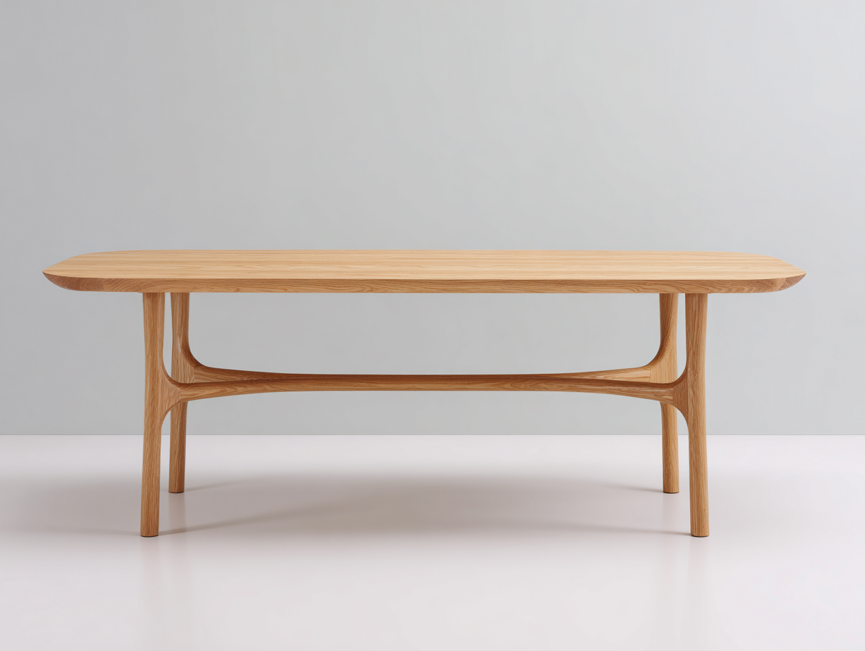 Mesa de comedor-ovalada-madera-200x95x75 cm-marrón claro-sala de comedor y cocina-diseño moderno-Rarihanest