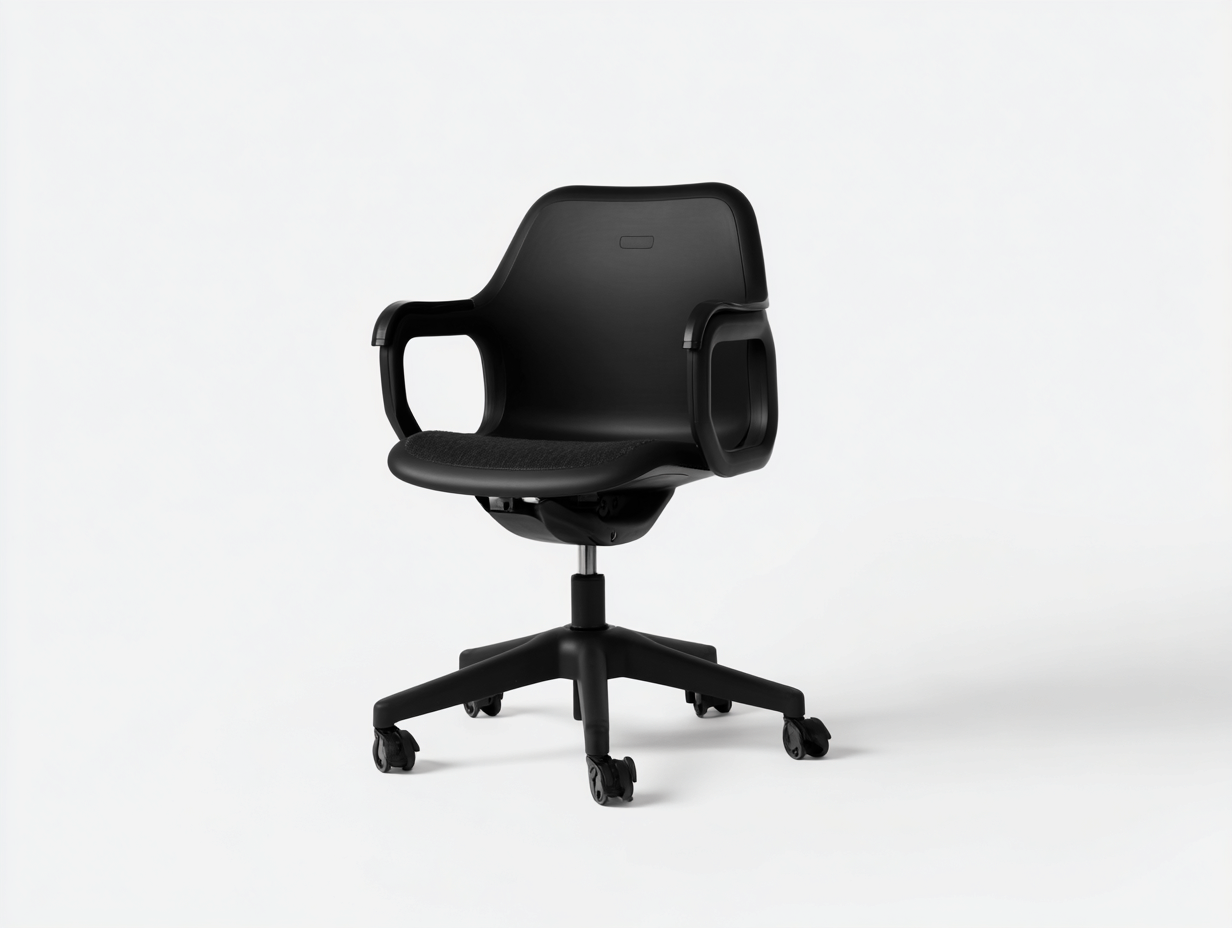 Silla-de-oficina-tela-y-plástico-60x60x90 cm-negro-uso oficina-diseño moderno-Rarihanest