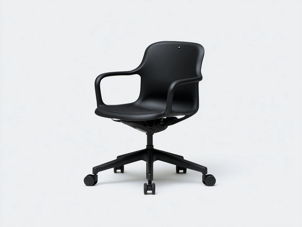 Silla-de-oficina-tela-y-plástico-60x60x92 cm-negro-uso oficina-diseño moderno-Rarihanest