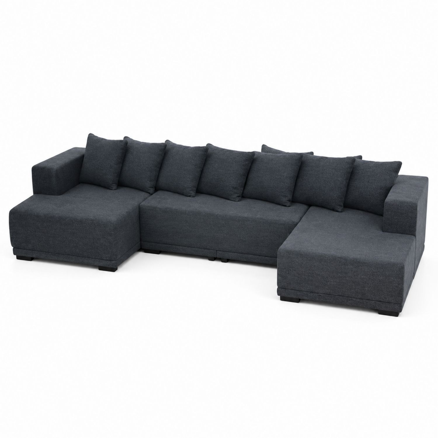 Sofa narożna z tkaniny, ciemnoszary, 250 cm-Raumstilcraft