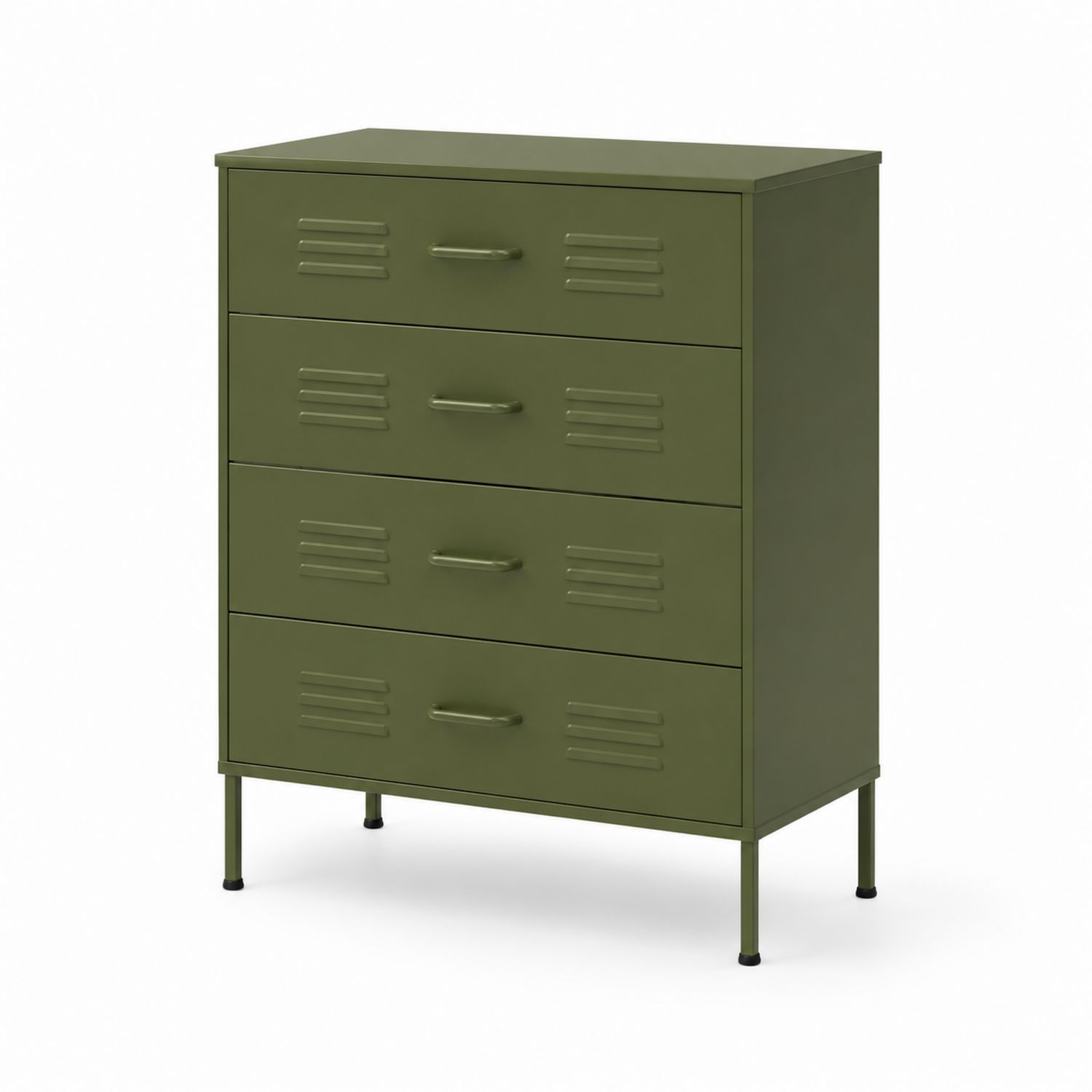 Metalowa komoda z 4 szufladami, zielona-Raumstilcraft