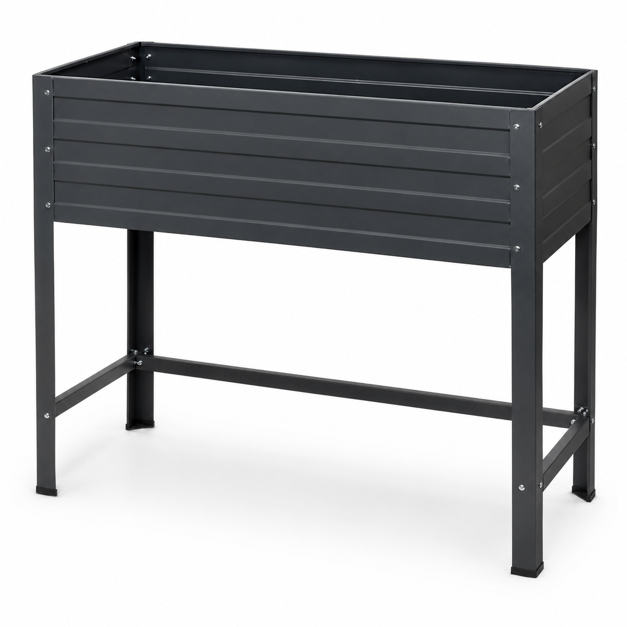 Metall-Hochbeet Anthrazit 120x60x80 cm für Gemüse und Kräuter
