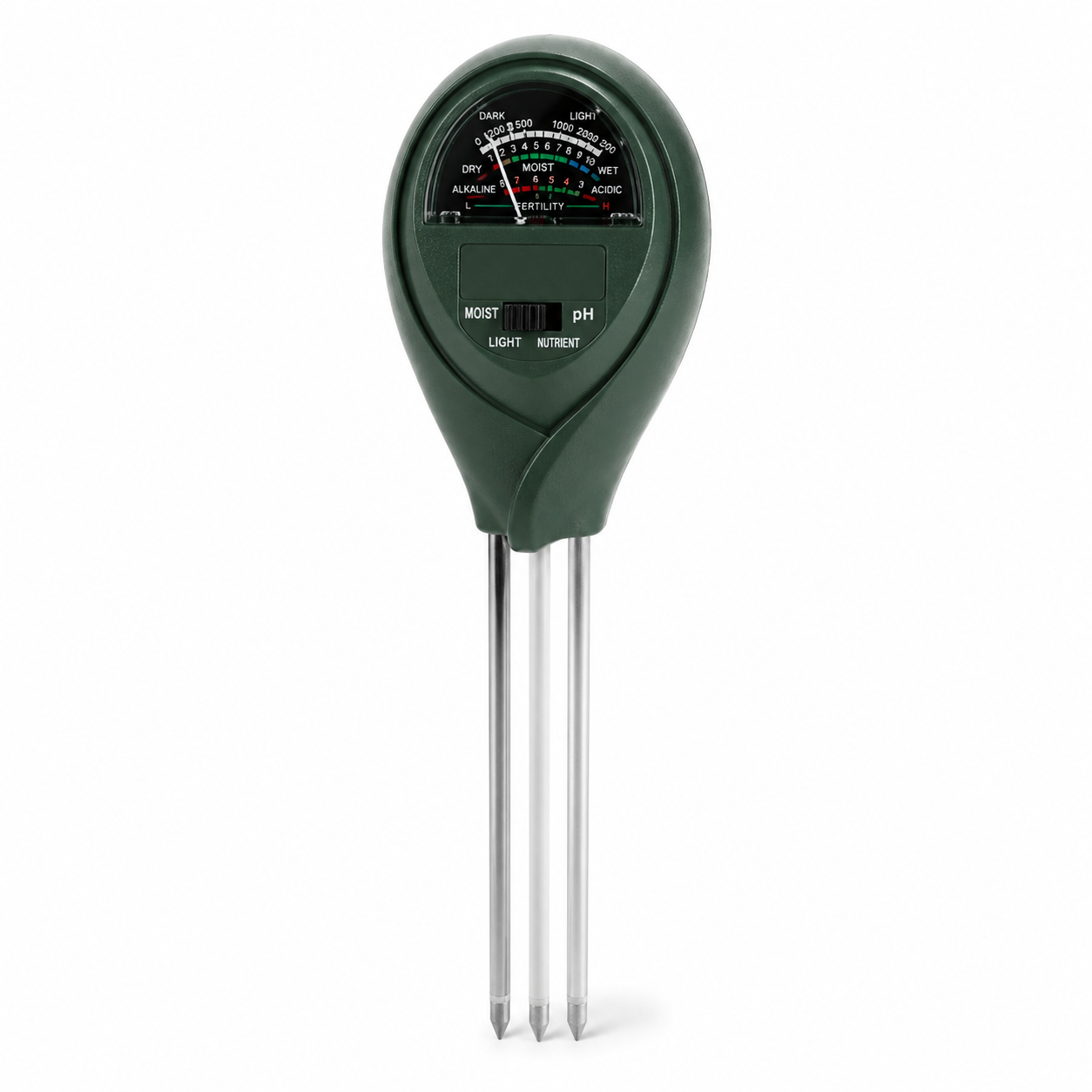 pH-Bodentest Set 4-in-1 für Feuchtigkeit Licht und Nährstoffkontrolle