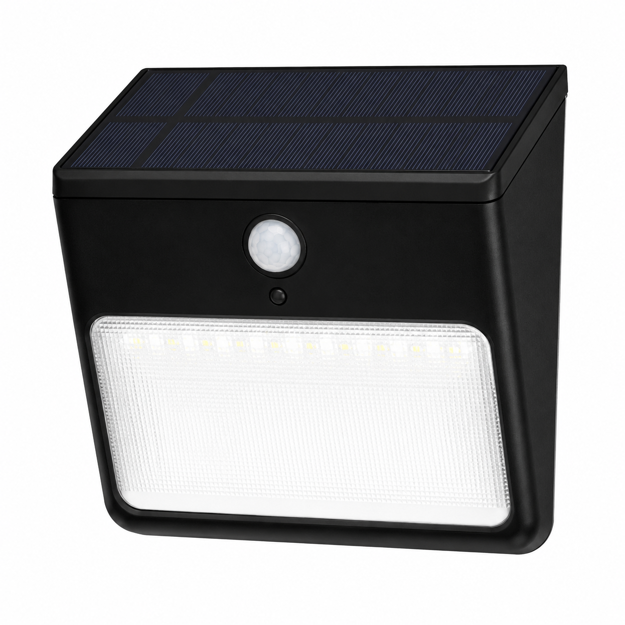 Solar-Wandleuchte mit Bewegungsmelder Schwarz 1200 lm