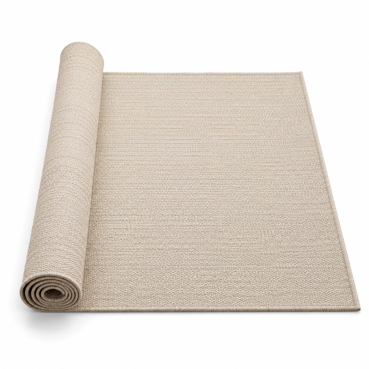 Outdoor-Teppich Beige 120x180 cm wasserabweisend für Terrasse