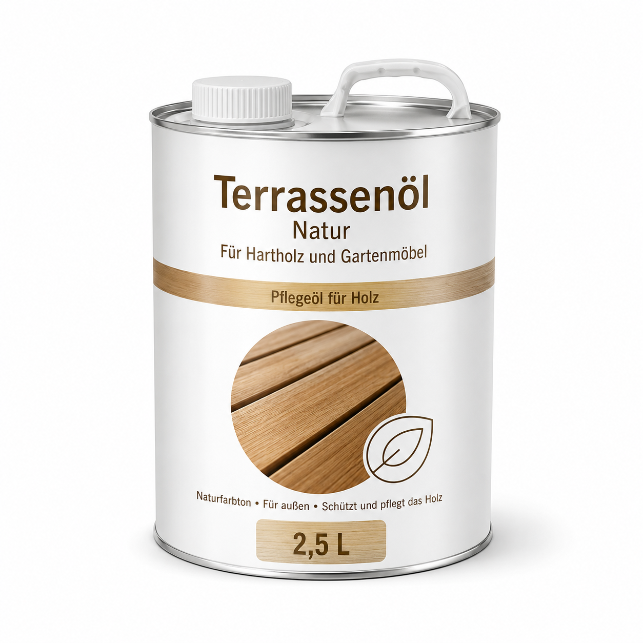 Terrassenöl Natur 2,5 l für Hartholz und Gartenmöbel
