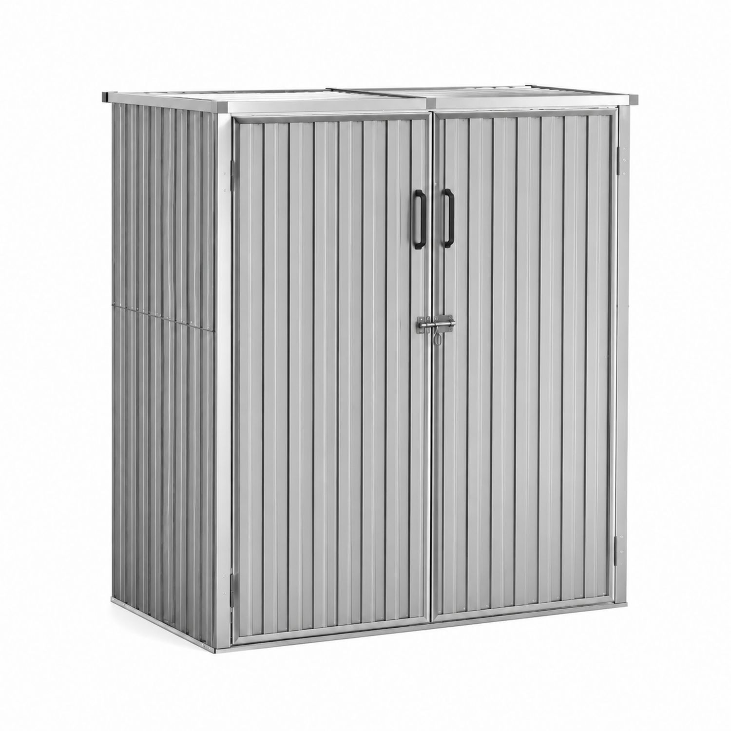 Metalowy schowek ogrodowy 213x127x112 cm Srebrny