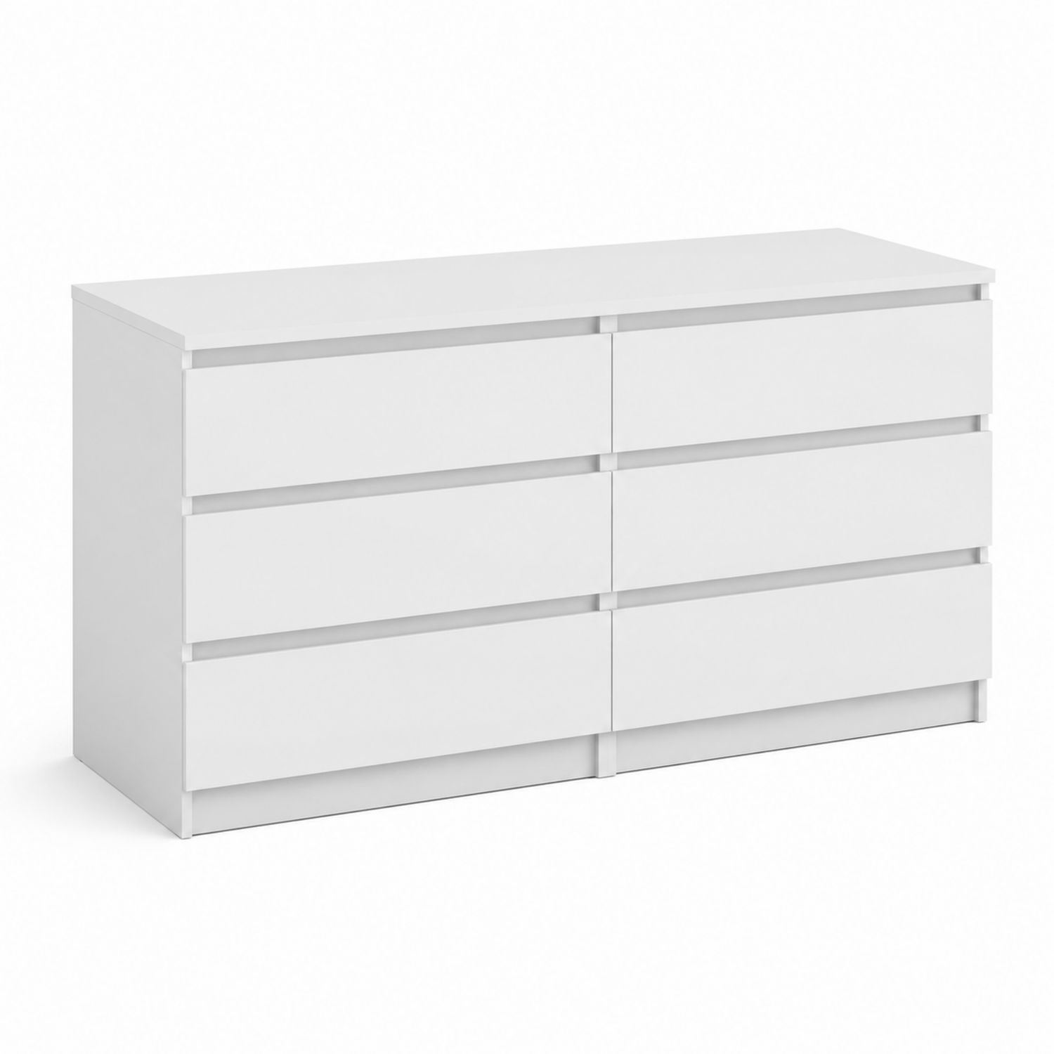 Komoda z 6 szufladami z płyty wiórowej biała