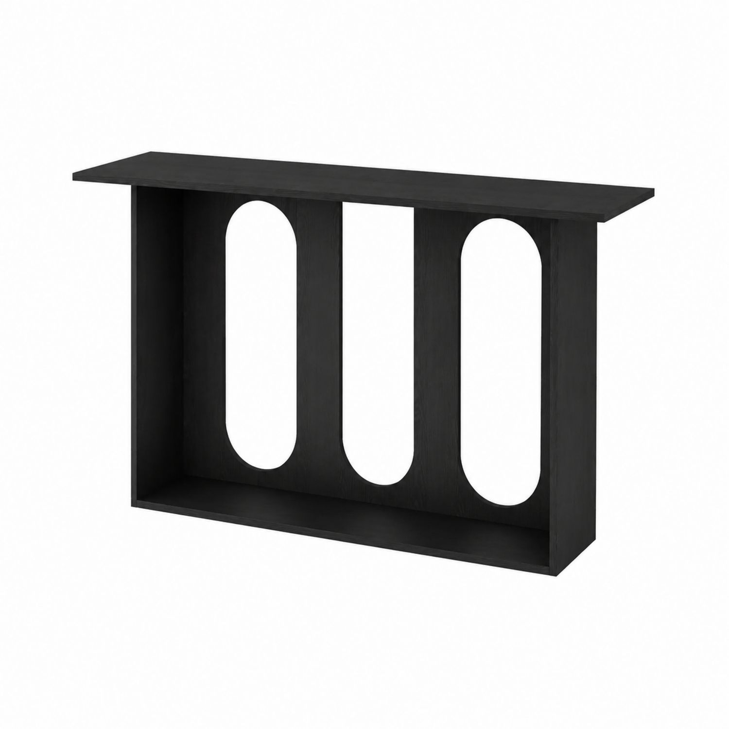 Czarny stolik konsolowy MDF 80x30x75 cm