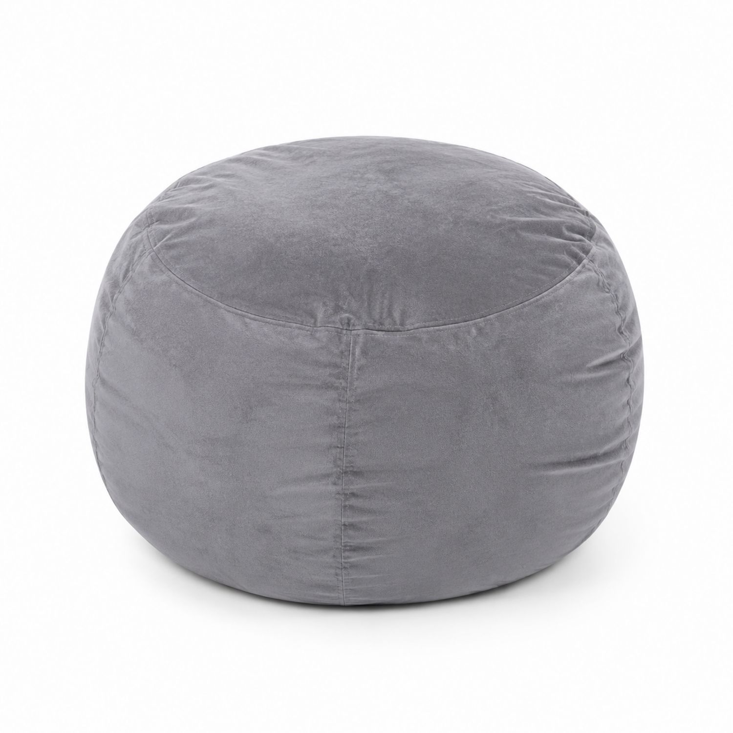 Pufa Okrągła 50cm Welur Szary