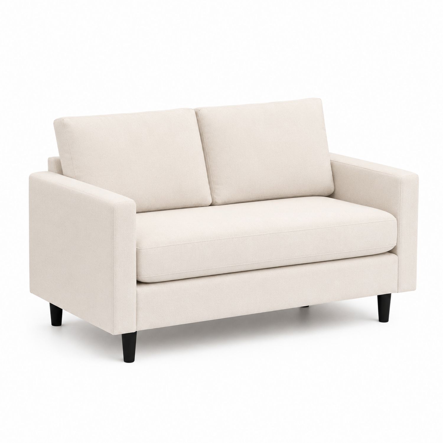 Sofa dwuosobowa z tkaniny beżowa