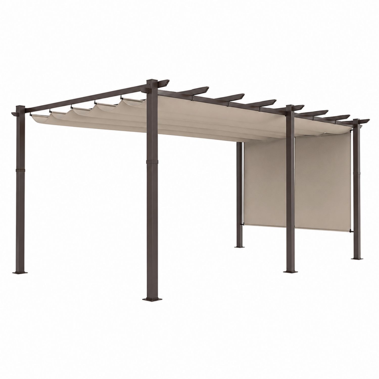 Pergola ogrodowa prostokątna 350x300 cm aluminiowa z baldachimem-Nerlidor