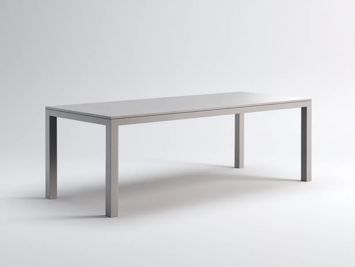 Esstisch rechteckig 200x95x75 cm - graue Platte und Metallgestell - industrieller Esszimmertisch-Havoraminest