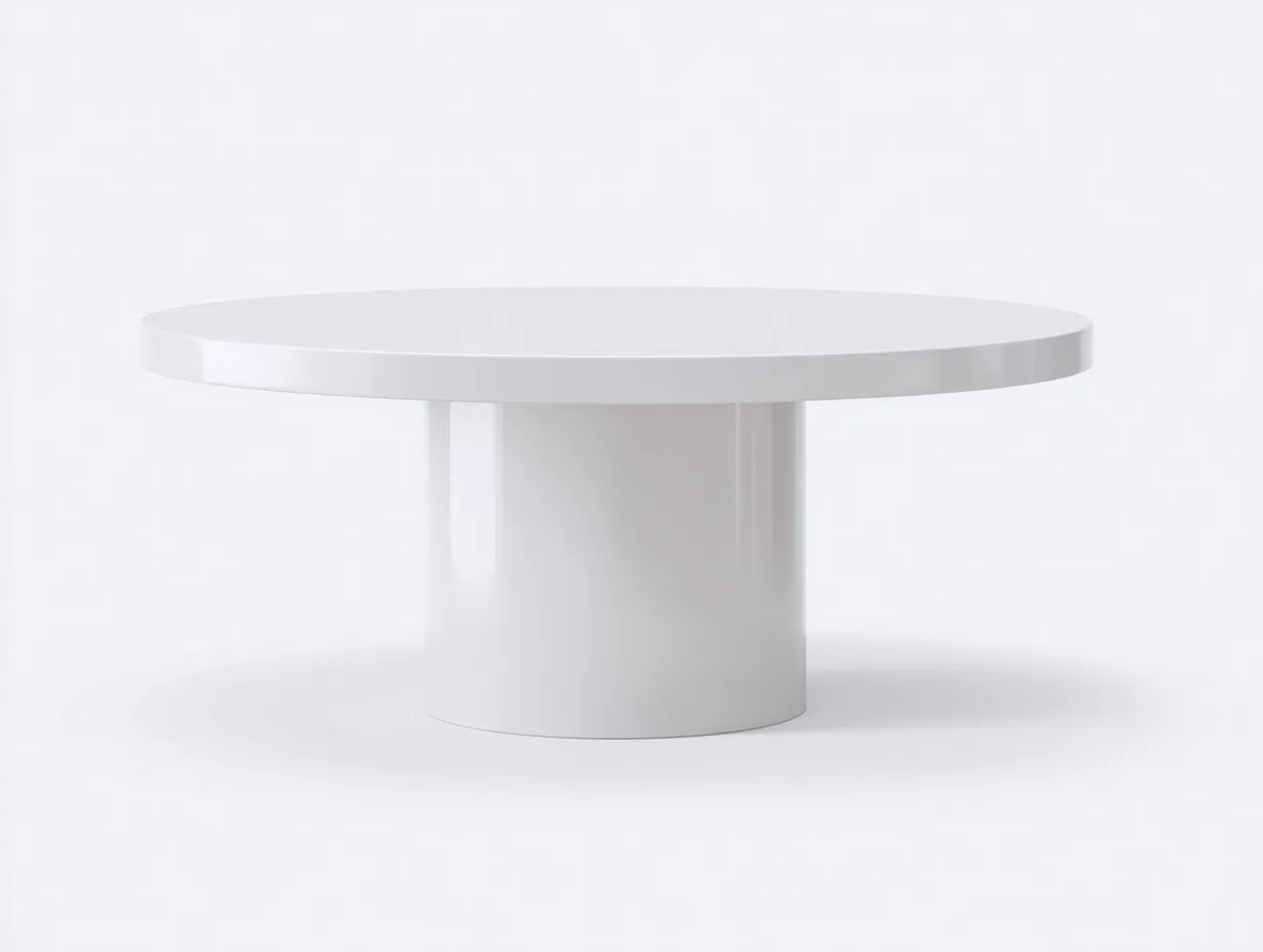 Esstisch rund MDF 130x75x75 cm - weiß - Säulenfuß für Restaurant-Havoraminest