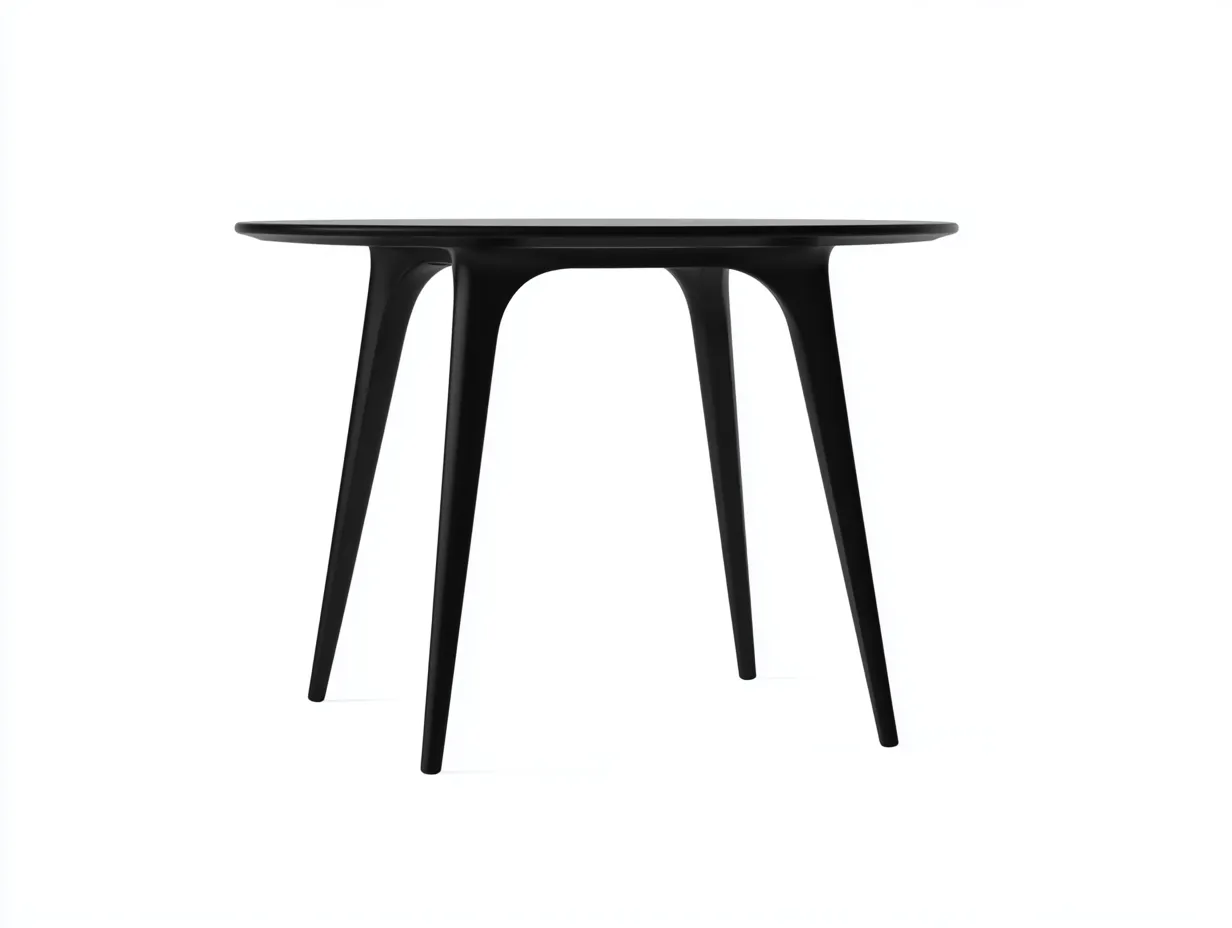 Esstisch rund Kunststoff 120x75x75 cm - schwarz - modern für Restaurant-Havoraminest